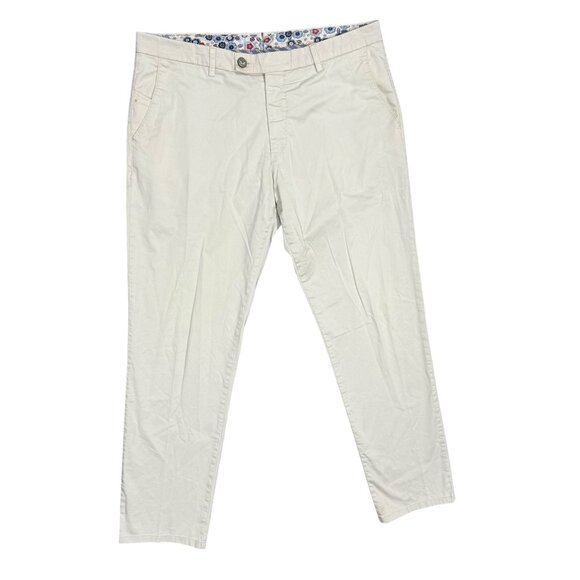 Berwich Chino Pants Soft Cotton Trousers Made in Italy Stretch Beige 34x29 - Picture 1 of 11